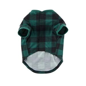 Green and Black Plaid Dog Pj Shirt